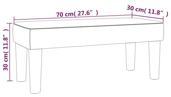 Πάγκος Καπουτσίνο 70 x 30 x 30 εκ. από Συνθετικό Δέρμα - Καφέ