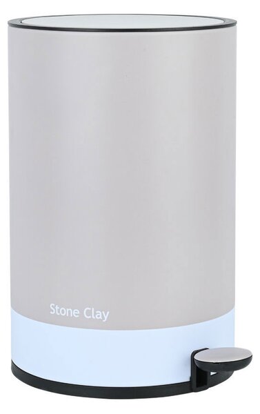 Κάδος Απορριμμάτων Μπάνιου (Φ20.5x31) Estia 6lt Stone Clay 02-39882