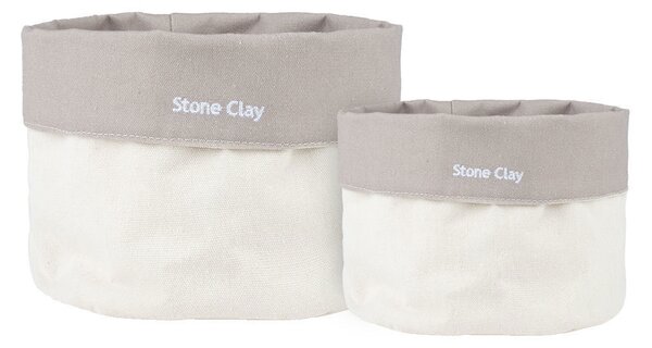 Καλάθια Αποθήκευσης (Σετ 2τμχ) Estia Stone Clay 02-41175