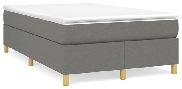 VidaXL Κρεβάτι Boxspring με Στρώμα Σκούρο Γκρι 120x190 εκ Υφασμάτιν