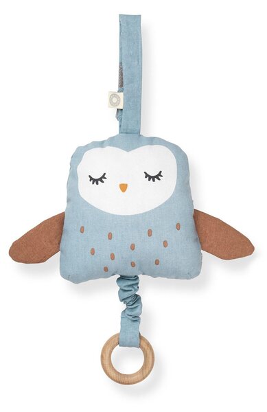 Κρεμαστό Λούτρινο Ζωάκι Με Ήχο Franck & Fischer Ugla Owl Blue
