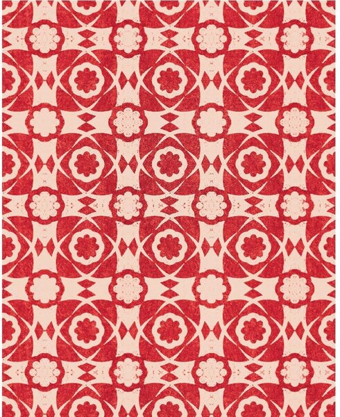 Ταπετσαρία Aegean Tiles Wp30052 52X1000Cm White-Red Mindthegap