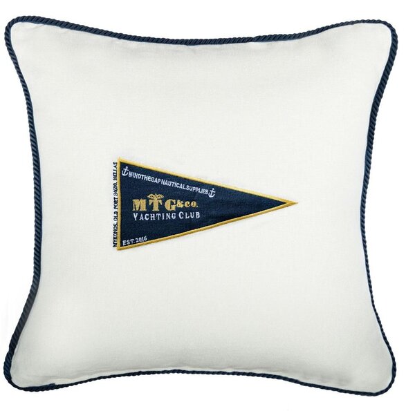 Μαξιλάρι Διακοσμητικό (Με Γέμιση) Mtg Yachting Club Lc40107 50X50Cm White-Blue Mindthegap