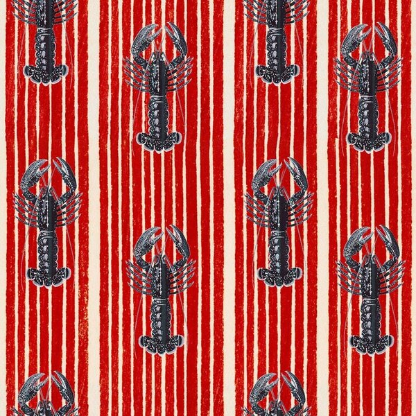 Ταπετσαρία Mediterranean Lobsters Wp30064 52X1000Cm White-Red Mindthegap