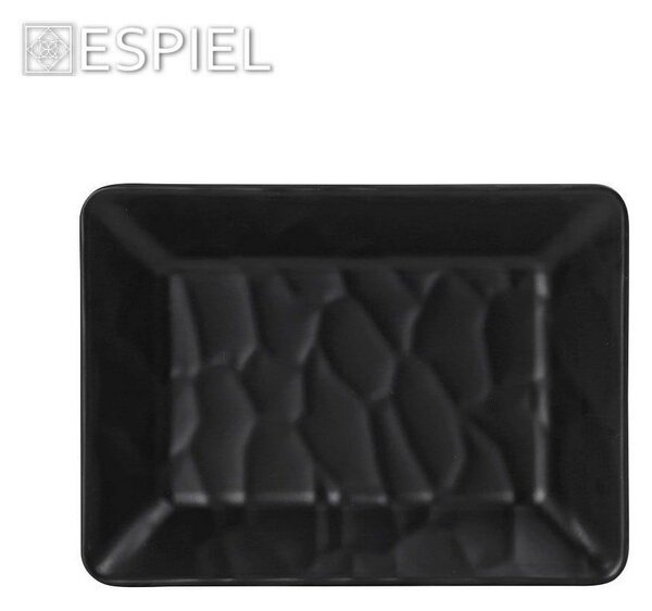 Μπωλ Ορθογώνιο Wavy Matte Mlb471K120-6 14X10cm Black Espiel