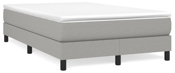 VidaXL Κρεβάτι Boxspring με Στρώμα Ανοιχτό Γκρι 120x190 εκ. Υφασμάτινο