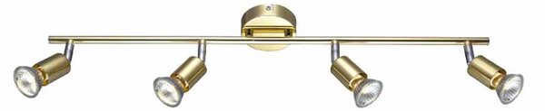 Σποτ Πολύφωτο Aca Trinity MC634PB4 Gold/Chrome