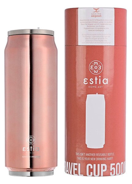 Ποτήρι Θερμός 500ml Estia Save The Aegean Rose Gold 01-7867