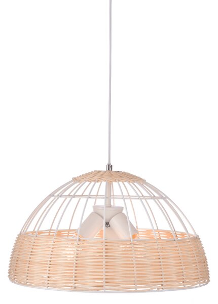 Φωτιστικό Οροφής Τρίφωτο Aca Zorbas GN20P346WH Rattan