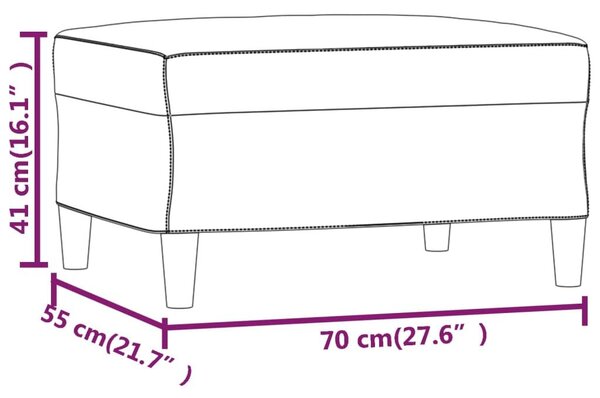 Υποπόδιο Σκούρο Γκρι 70 x 55x 41 εκ. Βελούδινο - Γκρι