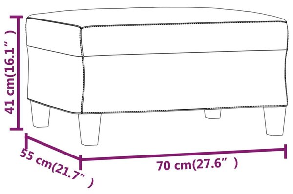 Υποπόδιο Taupe 70 x 55 x 41 εκ. από Ύφασμα Μικροϊνών - Μπεζ-Γκρι