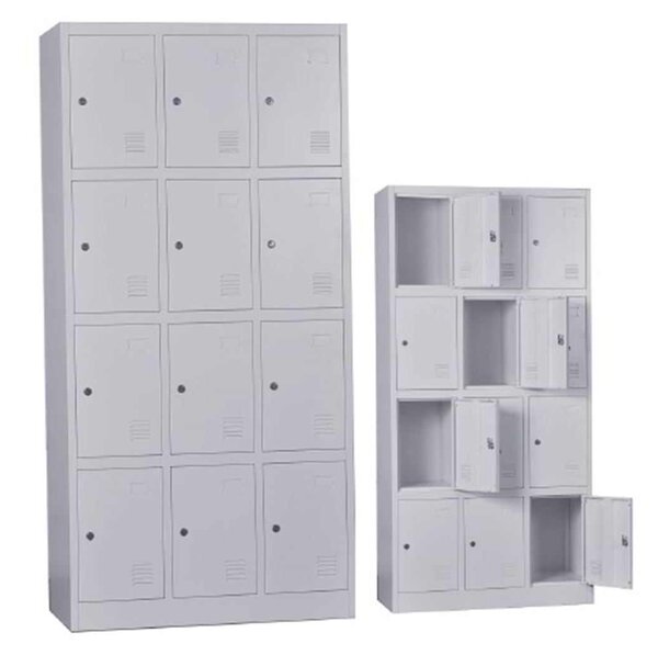 Μεταλλικό Locker 12 θέσεωv Γκρι 90x40x185cm