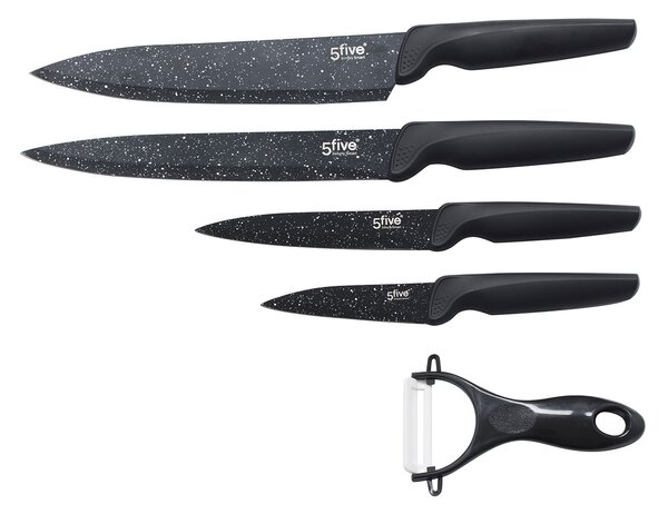 Μαχαίρια Κουζίνας + Αποφλοιωτής (Σετ 5τμχ) F-V SS Knives 151268