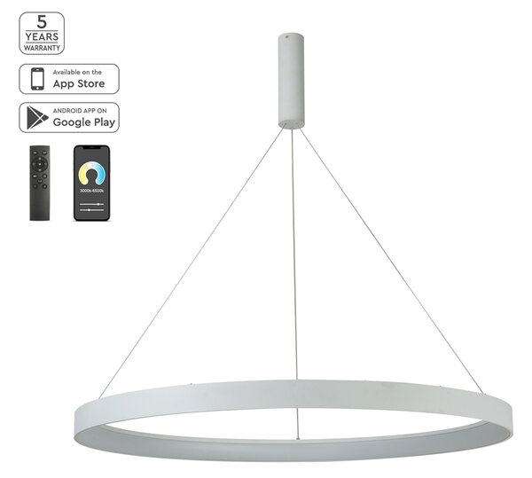 Φωτιστικό Οροφής Led Dimmable Smart WiFi Homelighting Amaya 77-8143 White