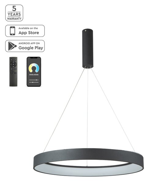 Φωτιστικό Οροφής Led Dimmable Smart WiFi Homelighting Amaya 77-8138 Black