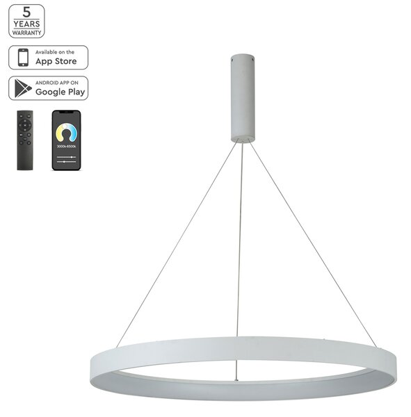 Φωτιστικό Οροφής Led Dimmable Smart WiFi Homelighting Amaya 77-8142 White