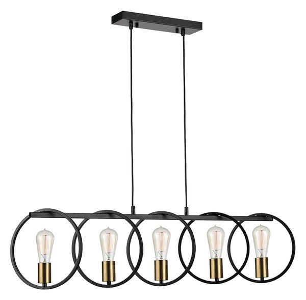 Φωτιστικό Οροφής Πολύφωτο Homelighting Hoop 77-8176 Black/Brass