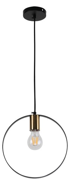 Φωτιστικό Οροφής Μονόφωτο Homelighting Hoop 77-8174 Black/Brass