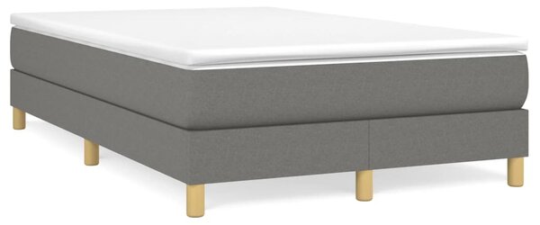 VidaXL Κρεβάτι Boxspring με Στρώμα Σκούρο Γκρι 120x190 εκ Υφασμάτινο