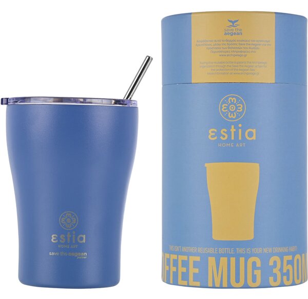 Ποτήρι Θερμός 350ml Estia Save The Aegean Denim Blue 01-12182