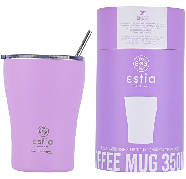 Ποτήρι Θερμός 350ml Estia Save The Aegean Lavender Purple 01-12090