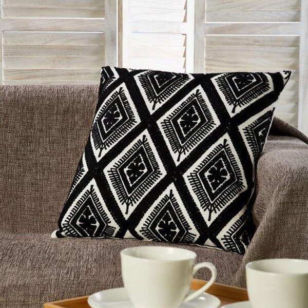 Διακοσμητική Μαξιλαροθήκη (45x45) Whitegg D0116/2 Black