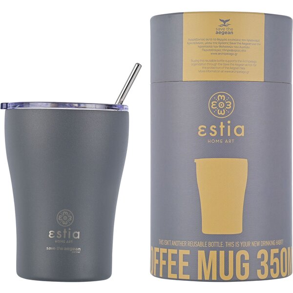 Ποτήρι Θερμός 350ml Estia Save The Aegean Fjord Grey 01-12441