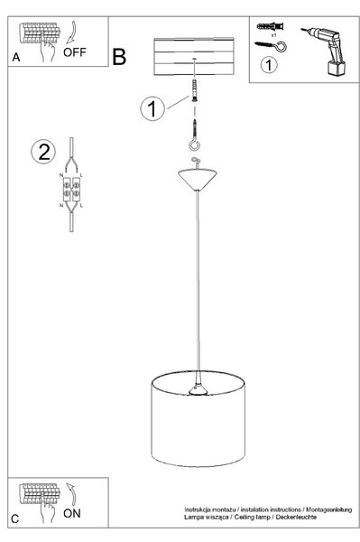 Sollux Παιδικό κρεμαστό φωτιστικό CAT 30,PVC,Ε27 1xmax 15W LED