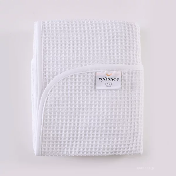 Κουβέρτα Πικέ Αγκαλιάς (80x90) Rythmos Sweety White