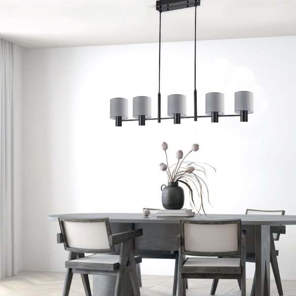 Φωτιστικό Οροφής Πολύφωτο Homelighting 77-8294 Black/Grey