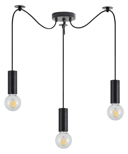 Φωτιστικό Οροφής Τρίφωτο Homelighting Adept Tube 77-8478 Black