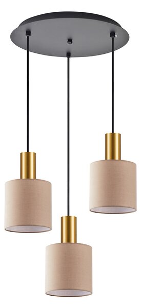 Φωτιστικό Οροφής Τρίφωτο Homelighting 77-8614 Gold/Brown