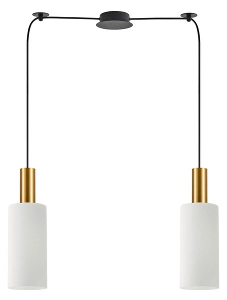 Φωτιστικό Οροφής Δίφωτο Homelighting 77-8655 Gold/White
