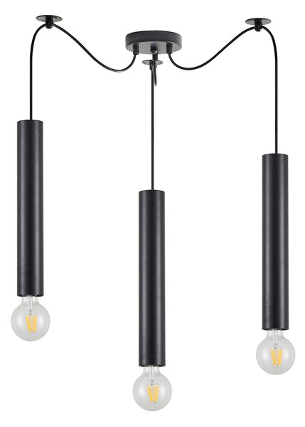 Φωτιστικό Οροφής Τρίφωτο Homelighting Adept Tube 77-8670 Black