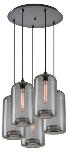 Φωτιστικό Οροφής Πολύφωτο Homelighting Feint 77-8785 Smoked Glass