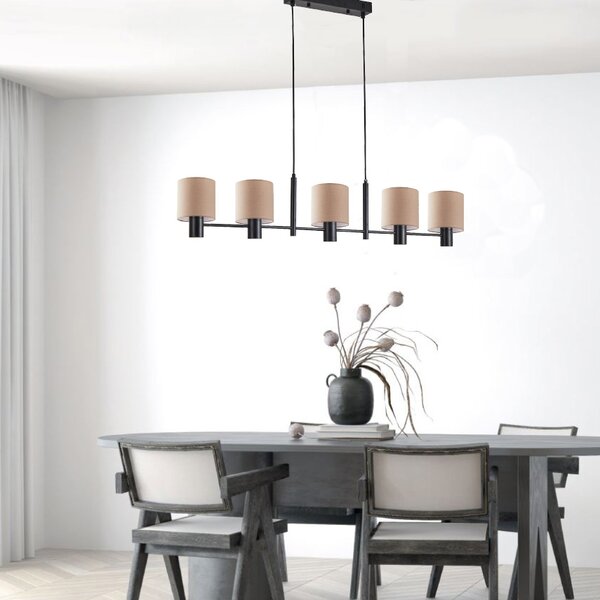 Φωτιστικό Οροφής Πολύφωτο Homelighting 77-8871 Black/Brown