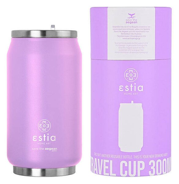 Ποτήρι Θερμός 300ml Estia Save The Aegean Lavender Purple 01-16715