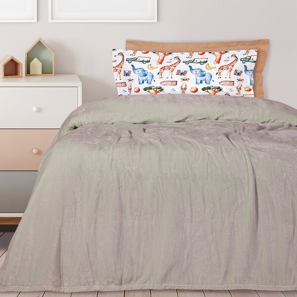 Κουβέρτα Fleece Μονή (160x220) Das Home Velour 1345 Beige