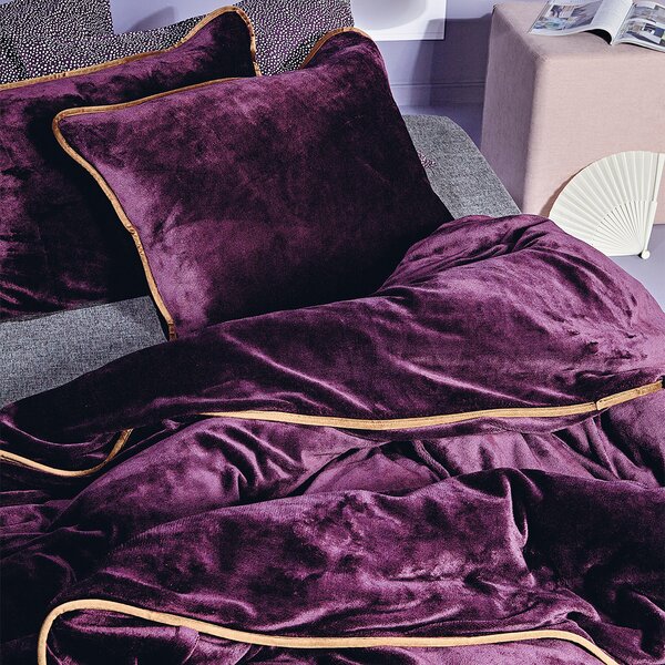 Παπλωματοθήκη Βελουτέ Ημίδιπλη (180x240) Kentia Stylish Ivanna 42 Purple