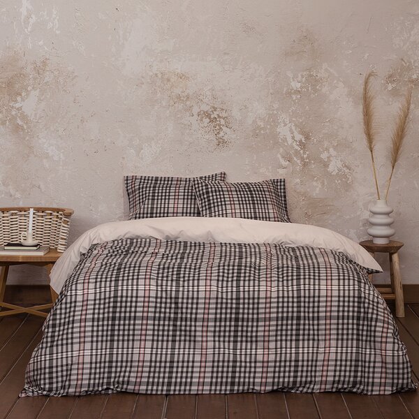 Παπλωματοθήκη King Size (Σετ 240x260) 2 Όψεων Nima Bed Linen Errol Earth