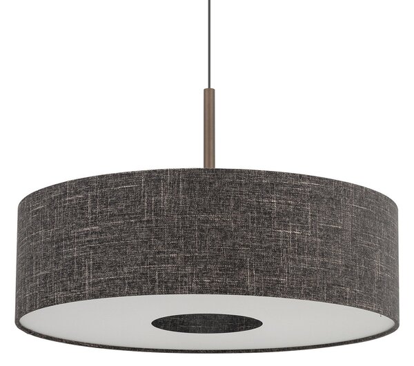 Nowodvorski Lighting Κρεμαστό φωτιστικό Amarela L, μαύρο μελανζέ, ύφασμα, E27, ρυθμιζόμενος, Μαύρο, Σαλόνι / τραπεζαρία, Ύφασμα / Κλωστοϋφαντουργία, σύγχρονο