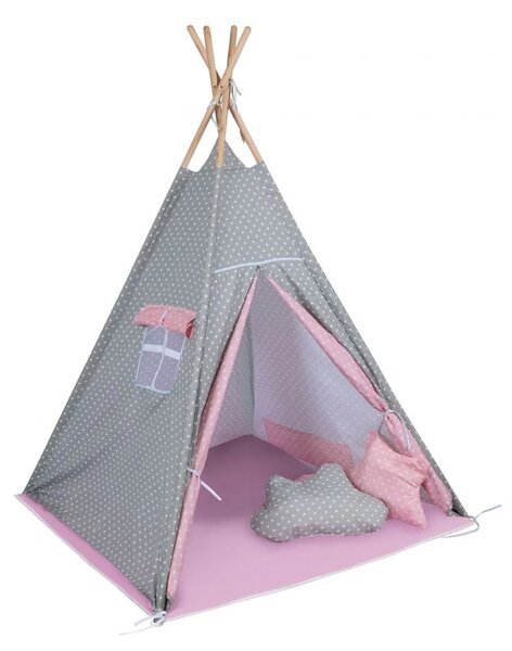 Παιδική Σκηνή Baby Adventure Grey Star Pink 222323