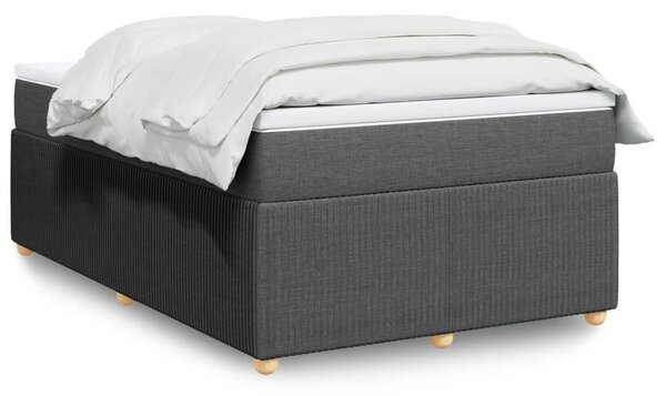 VidaXL Κρεβάτι Boxspring με Στρώμα Σκούρο Γκρι 120x190 εκ Υφασμάτινο