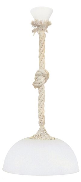 Φωτιστικό Οροφής Μονόφωτο Heronia Macrame Sfera/30 31-1058 Rope/White