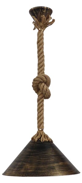 Φωτιστικό Οροφής Μονόφωτο Heronia Conos/30 Mix 31-1181 Rope/Bronze