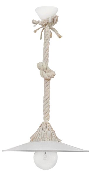 Φωτιστικό Οροφής Μονόφωτο Heronia Macrame 31-1080 Rope/White