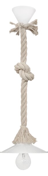 Φωτιστικό Οροφής Μονόφωτο Heronia Macrame 31-1078 Rope/White