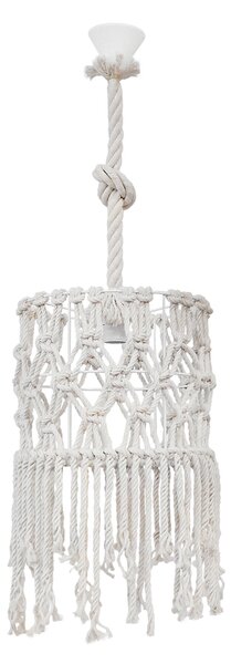 Φωτιστικό Οροφής Μονόφωτο Heronia Macrame 02 Handmade 31-1064 Rope/White