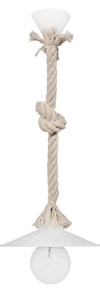 Φωτιστικό Οροφής Μονόφωτο Heronia Macrame 31-1079 Rope/White