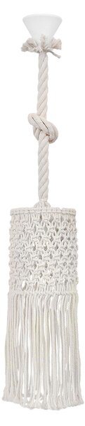 Φωτιστικό Οροφής Μονόφωτο Heronia Macrame 04 Handmade 31-1067 Rope/White